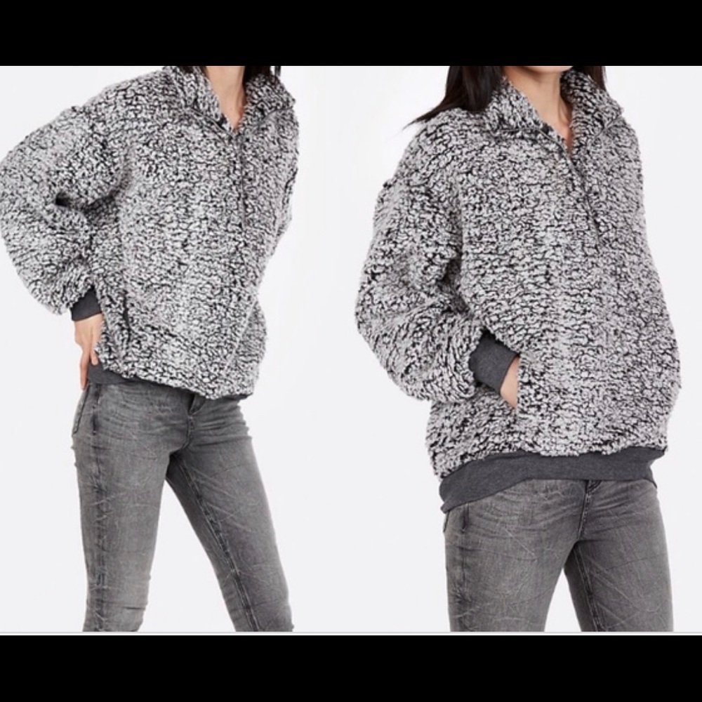 Express One Eleven Sherpa Fleece Quarter Zip